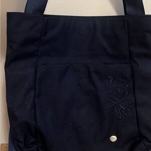 Haiku Navy Blue Tote Bag